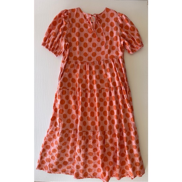 Who What Wear Short Puff Sleeve Polka Dot Maxi Dress XXL - Picture 3 of 16